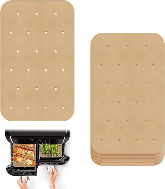 HONYAO Airfryer Bakpapier 23-27cm, 100 stuks Wegwerp Bakpapier XXL voor HONYAO Airfryer Bakpapier 23-27cm, 100 stuks Wegwerp Bakpapier XXL voor