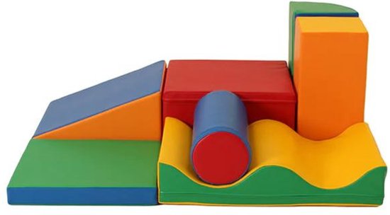 Ensemble de jeu Blocs de mousse 7 pièces | Couleurs primaires | Jouets de développement