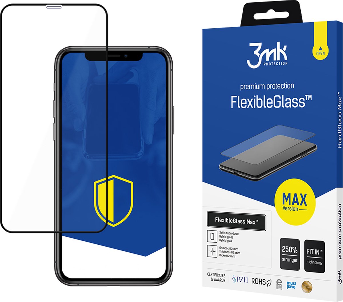 Apple iPhone Xr Black - 3mk FlexibleGlass Max