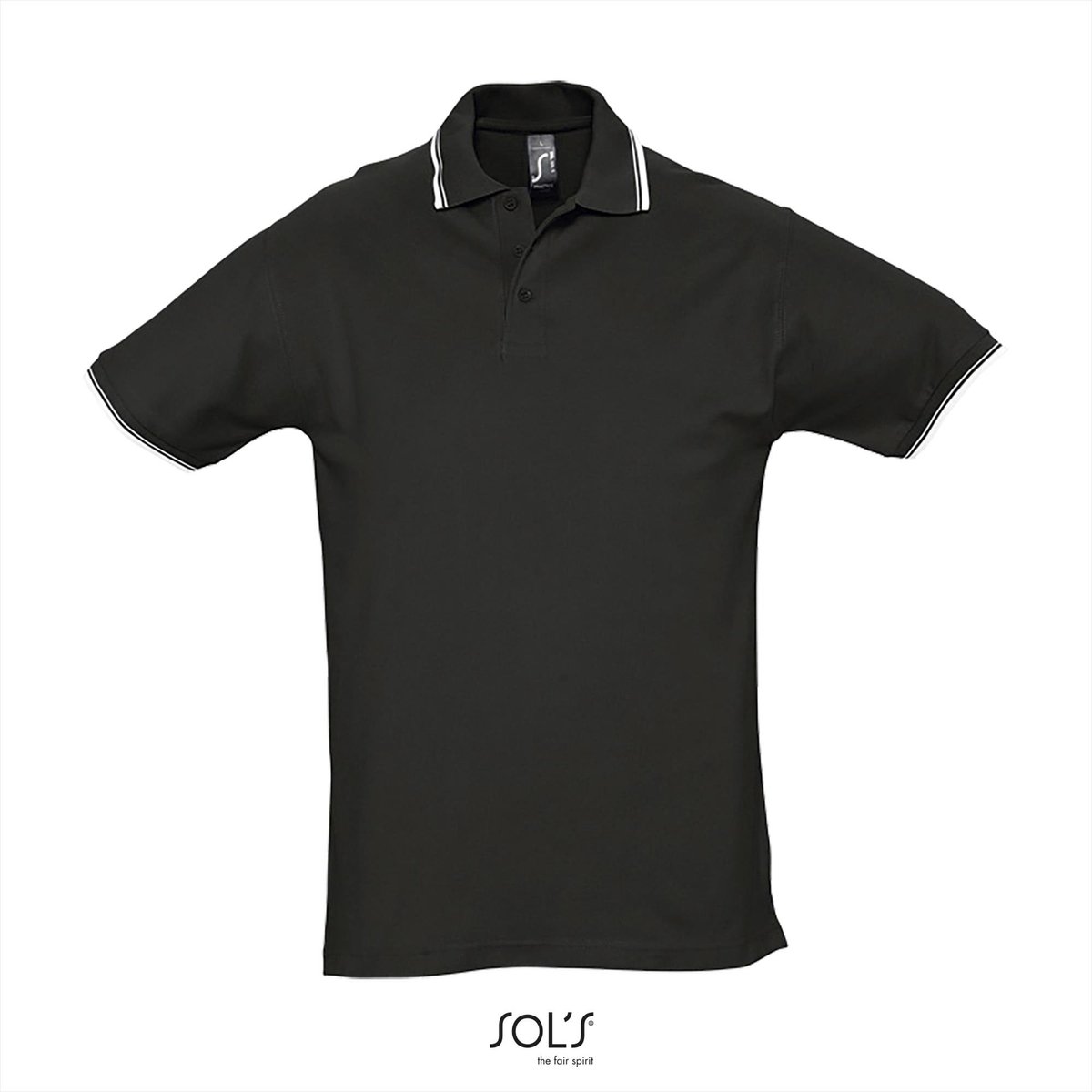 SOL'S Contrast-Polo Practice L585 - Black/White - S