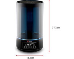alpina Luchtbevochtiger 4.3L - Humidifier - Aroma Diffuser met Timer - Afstandsbediening - Zwart