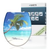 Bol.com SCHÜTTE WC-Bril 82363 CARRIBEAN - Duroplast - Soft Close - Afklikbaar - RVS-Scharnieren - Decor - 3-zijdige Print aanbieding