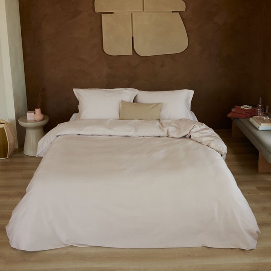 Walra Dekbedovertrek Vintage Satin - 140x220 - 100% Katoen - Zand van Merkloos — afbeelding 2
