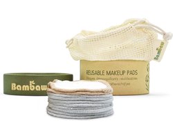 Wasbare Wattenschijfjes | 10 Bamboe Wattenschijfjes met Waszakje | Milieuvriendelijk | Alle Huidtypes | Herbruikbare Wattenschijfjes Bamboe | Zero-Waste Wattenschijfjes | Eco Wattenschijfjes | Bambaw