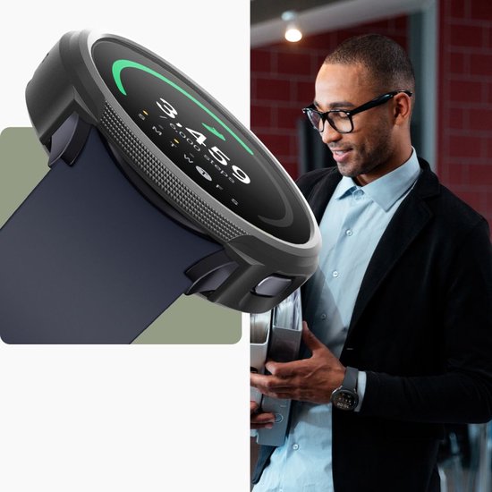 Spigen Liquid Air - Coque pour Samsung Galaxy Watch 7 44MM - TPU Flexible - Zwart