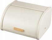 Boîte à Pain Inox - Boîte à Pain Compacte pour Sandwichs et Pâtisseries - Crème - 30 x 27 x 18 cm