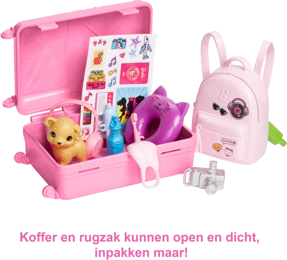 Barbie op reis - Barbiepop met roze koffer en reisaccessoires — afbeelding 2