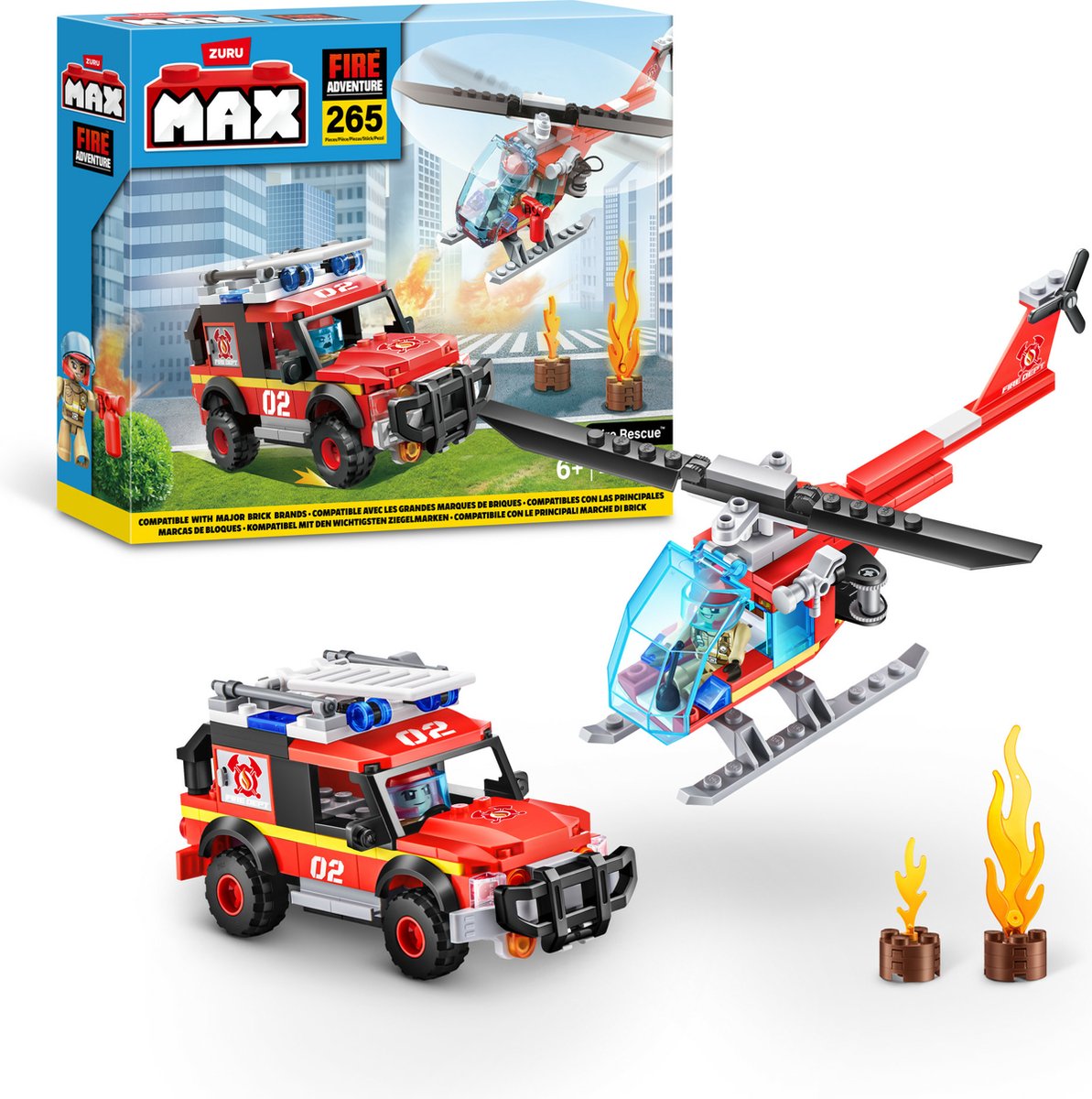Max city brandweer auto 265-delig