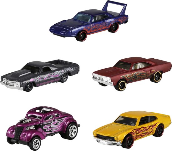 Coffret cadeau Hot Wheels avec 5 voitures