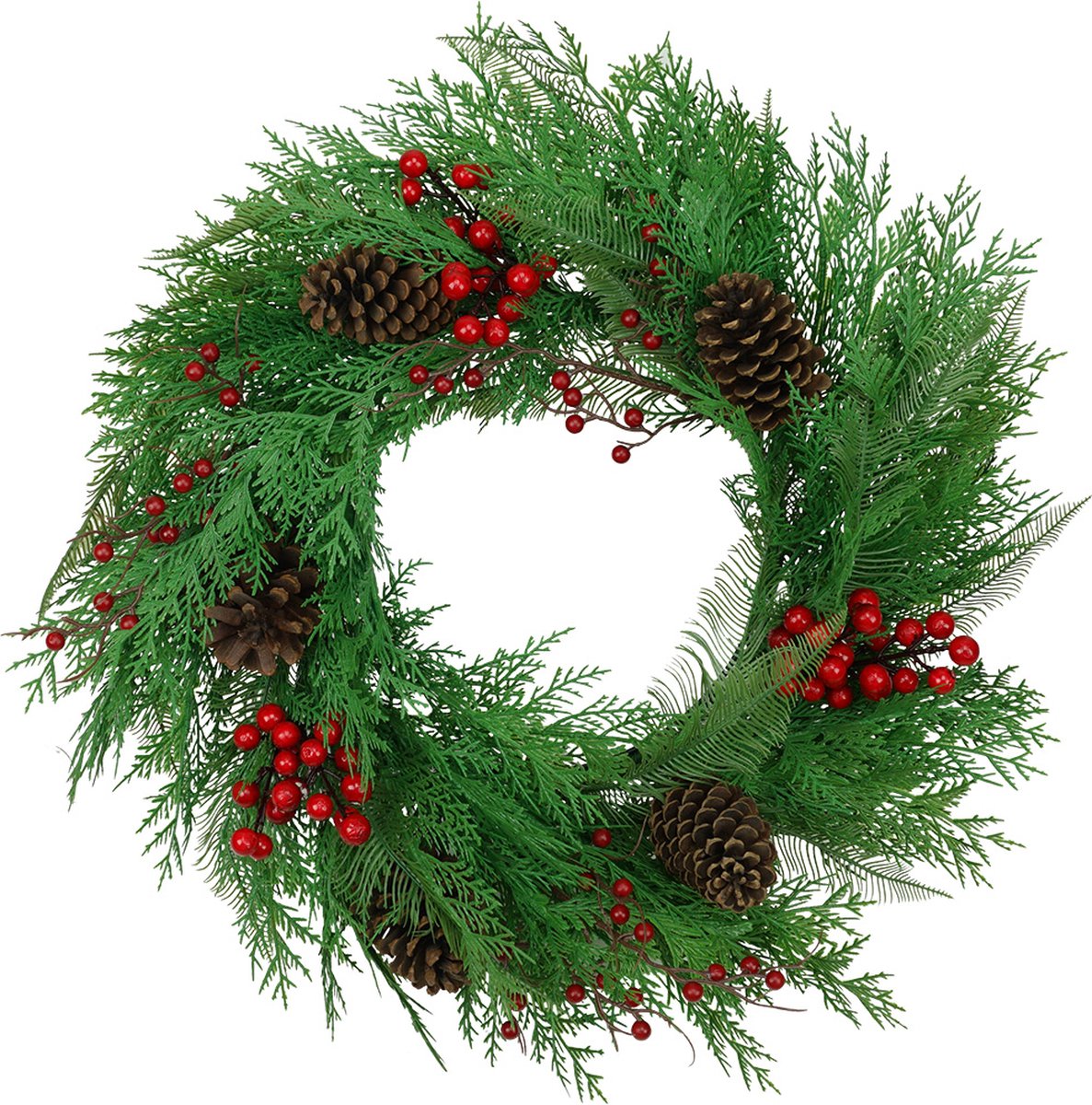 Little Grove kerstkrans Rode Bessen - PE - ⌀60cm