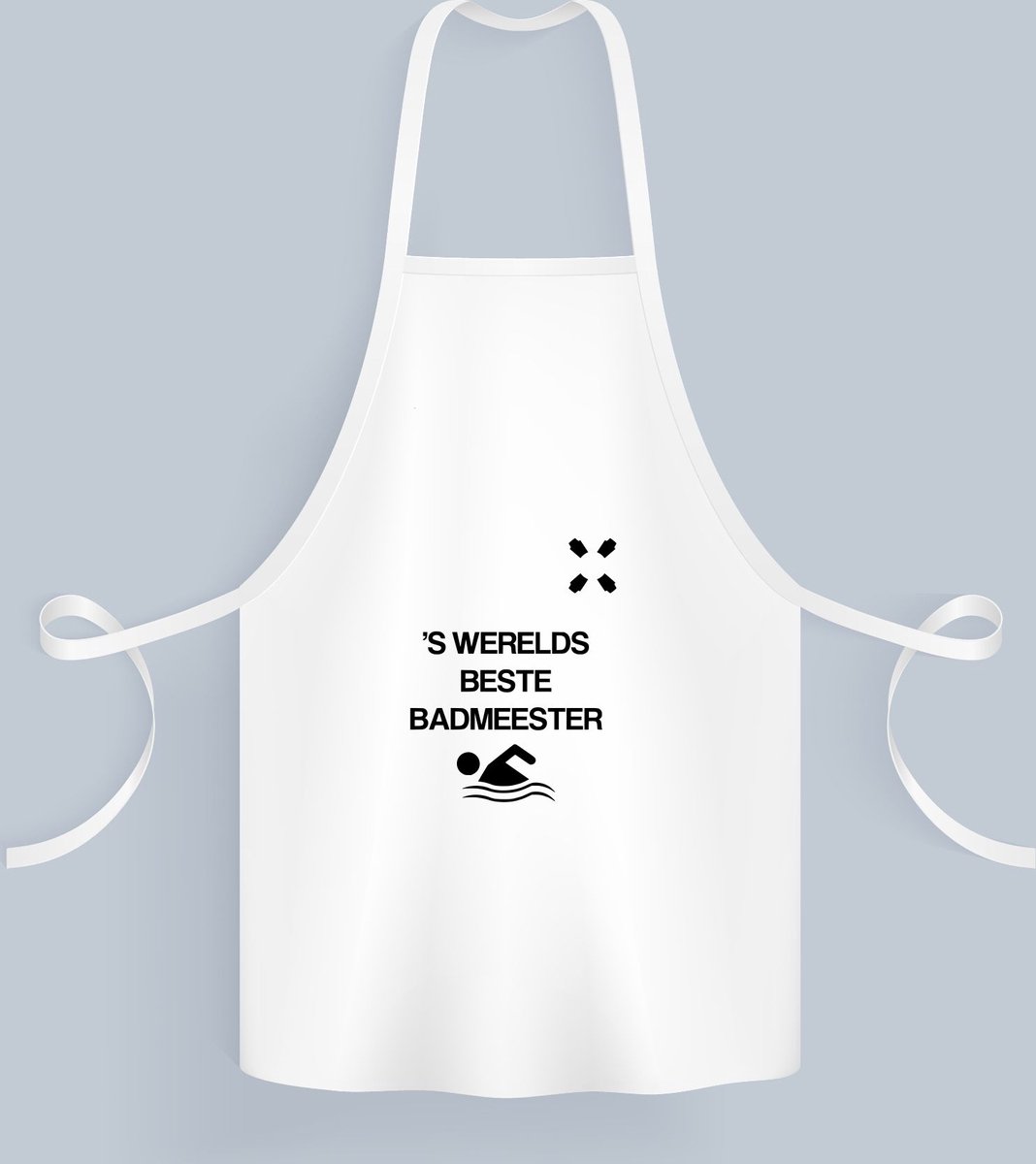 Akyol - 's werelds beste badmeester Keukenschort - Badmeester - badmeesters - 's werelds beste badmeester - zwemmen - zwemdiploma - cadeau - kado - gift - geschenk - vaderdag - lifeguard - 82 bij 71 cm