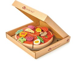 TENDER LEAF Playing - Pizza Party - 22,2X19X3,5Cm - Hout - 3 Jaar