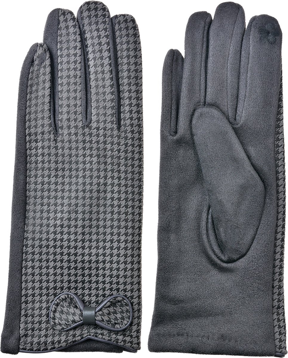 Clayre & Eef Handschoenen Winter 9x23 cm Grijs Polyester