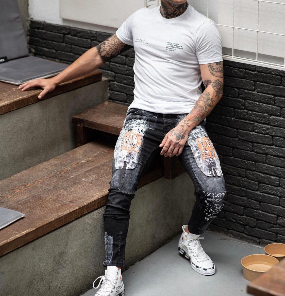 XWAY JEANS 6087 - HEREN JEANS - SPIJKERBROEK - SLIM FIT - PREMIUM STREET FASHION - ZWART