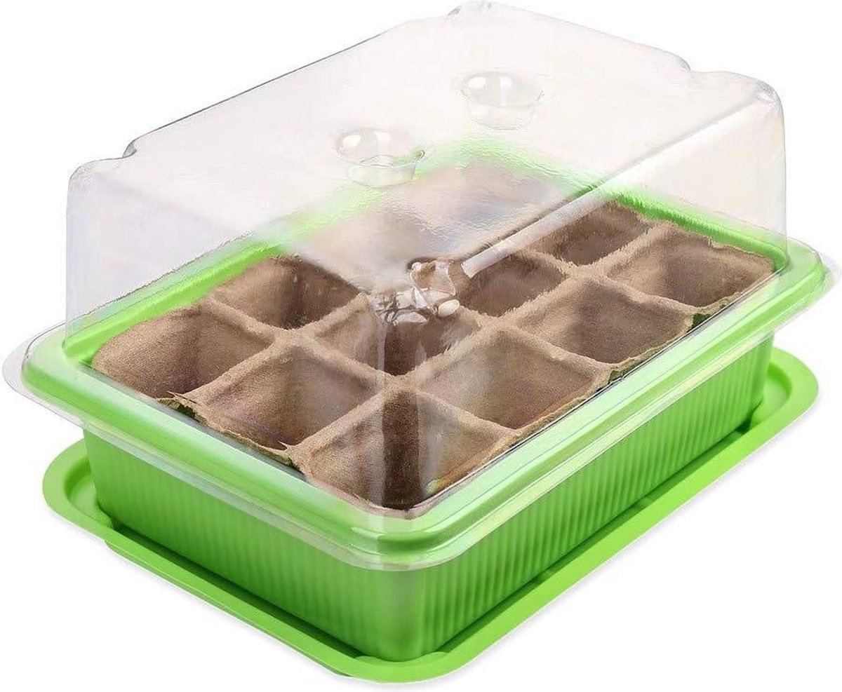 Propagatieset kweekbakjes 205 x 155 x 11 cm voor 12 kweekbakjes propagator zaai set Kweekbak
