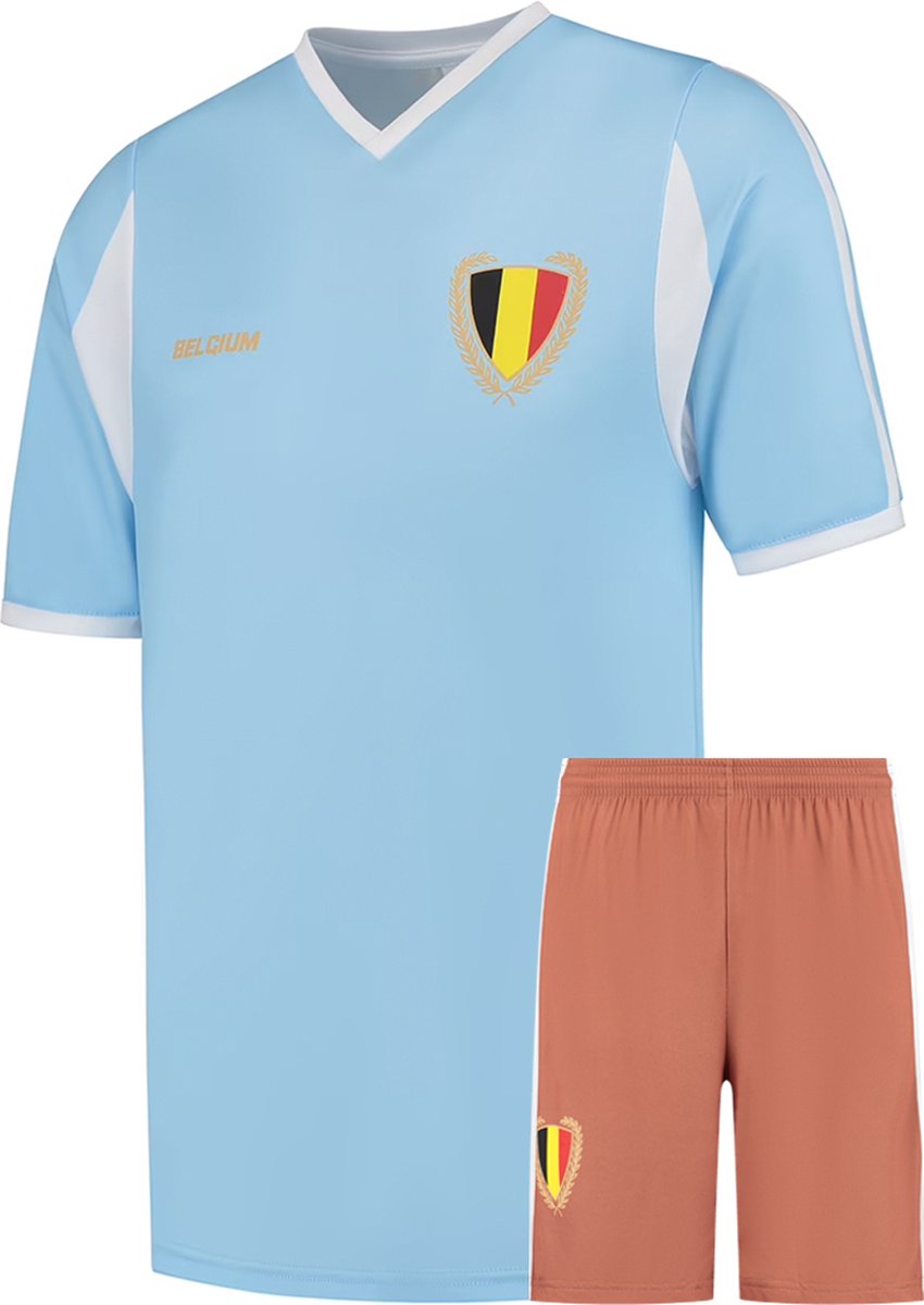 Belgie Voetbaltenue Uit 2024-2026 - Voetbal Tenue Kinderen - Shirt en Broekje - Jongens en Meisjes - Volwassenen - Heren en Dames - Maat XXL