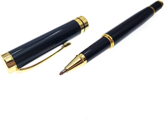 Pen Met Gravering - Luxe Balpen - Met Naam - Dewi- Zwart