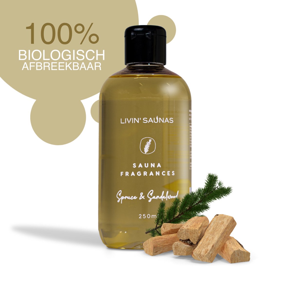 Goedkoopste LIVIN' Sauna Opgietmiddel Spruce & Sandalwood - Sauna Geur - Sauna Opgietmiddel - Sauna Opgietconcentraat - Sauna Opgiet - Stimuleert Bloedsomloop - Duurzaam - 250ML