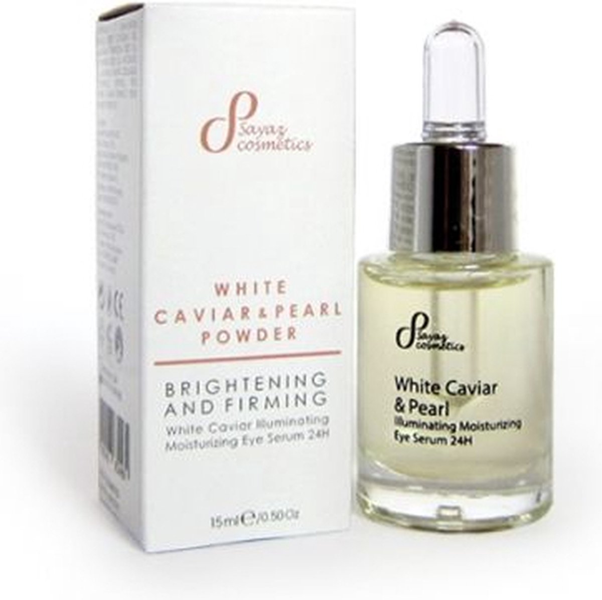 Luxe Witte Kaviaar Verhelderend en Liftend Oogserum elixir - met parelmoer gloed - vettige en lichte textuur 15ml