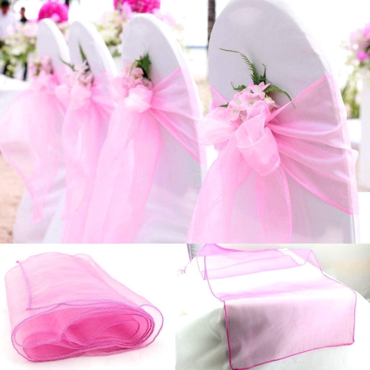 Stoelhoes Organza Strikken Ceremonie Feest Verjaardag Dieproze 17 x 275 cm