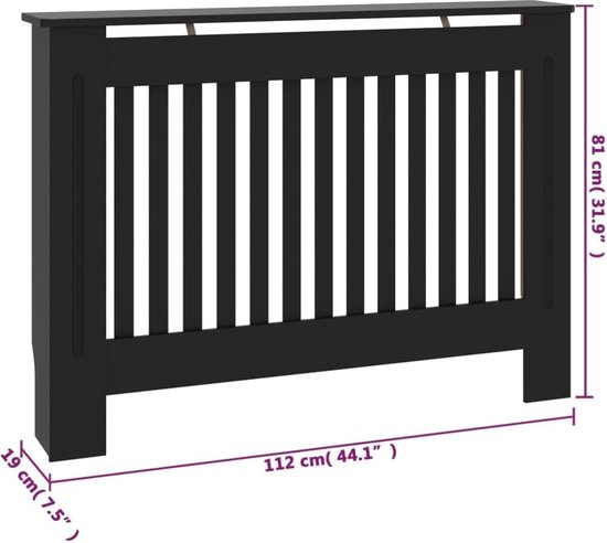 Sanigoods Winnipeg verticale radiator 60x180cm 2164W zwart mat kopen