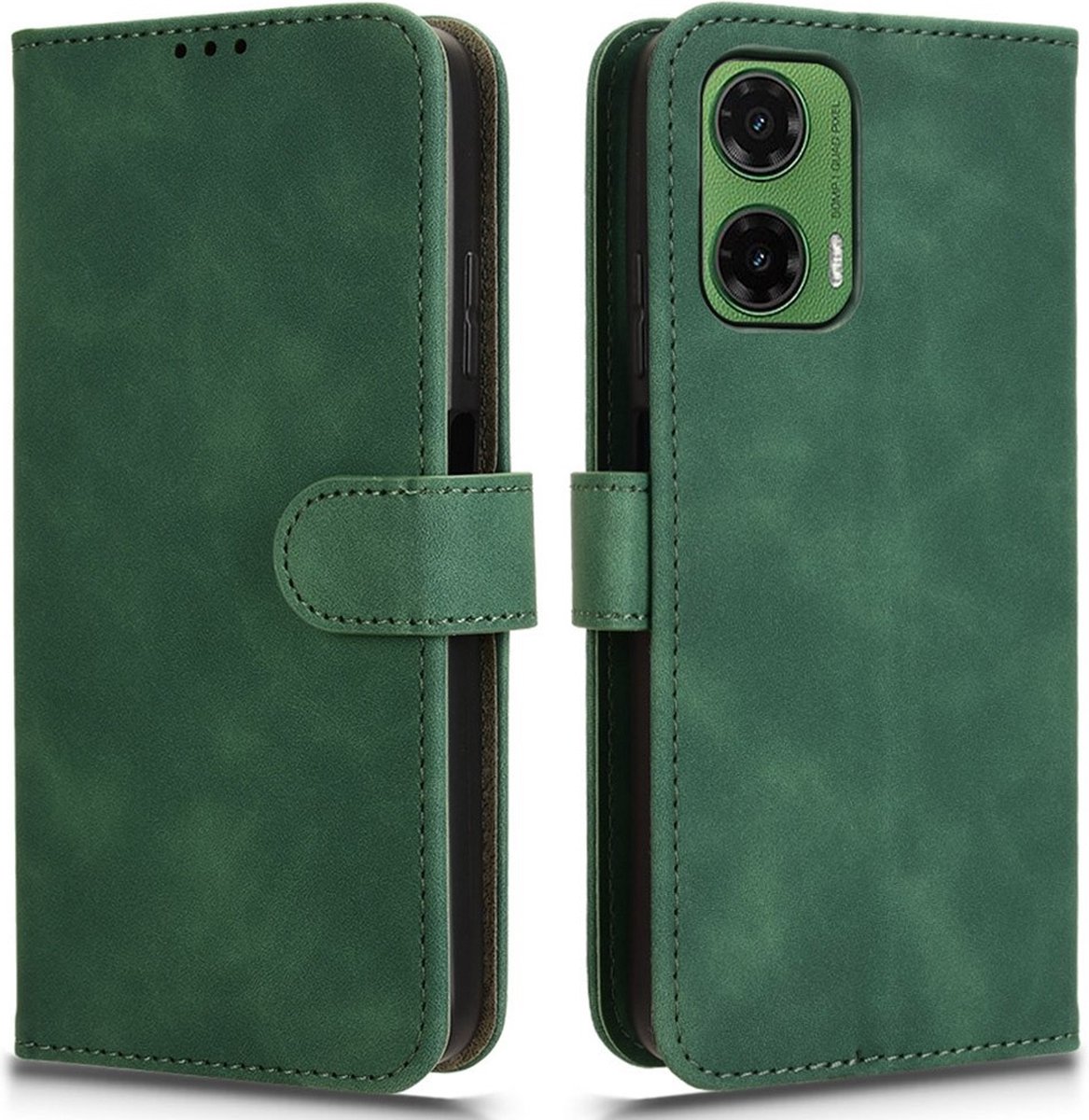 Coverup Hoesje - Geschikt voor Motorola Moto G35 Hoesje - Coverup Book Case - Groen