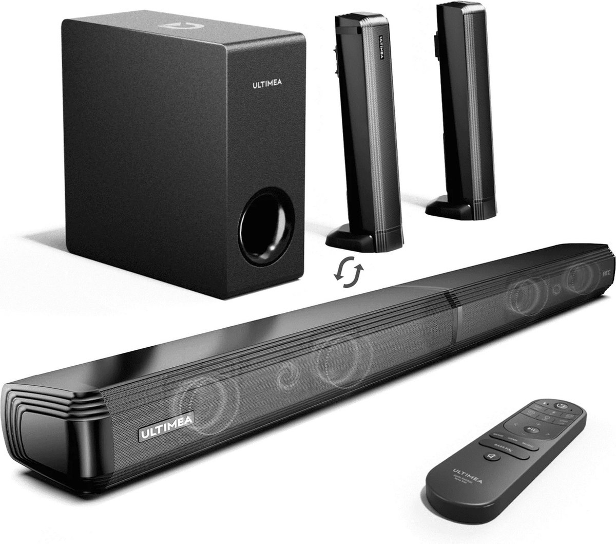 Soundbar Ingebouwde Subwoofer Bluetooth Soundbar voor TV - Soundbar - €264,95