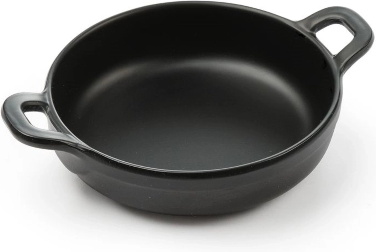 HENDI Mini ronde pan – compact ontwerp – vaatwasserbestendig – zwart – 150x115x37 mm