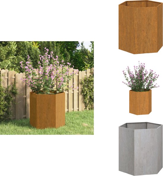 vidaXL Plantenbakken 2 st 45x45x75 cm weervast staal, bloempot, bloembak, buitenpot, planten bak, plantenpot, plantenbak buiten, bloempot binnen vidaXL Plantenbakken 2 st 45x45x75 cm weervast staal, bloempot, bloembak, buitenpot, planten bak, plantenpot, plantenbak buiten, bloempot binnen