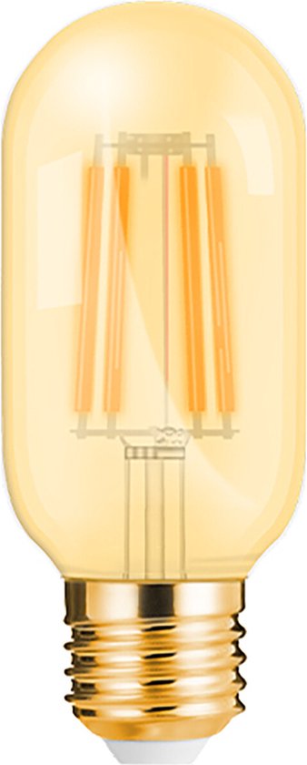Lampe LED E27 Tube Filament - Kingtron - Ambre 4W 360lm - 822 Wit Très Chaud 2200K - T45 | Remplace 32W