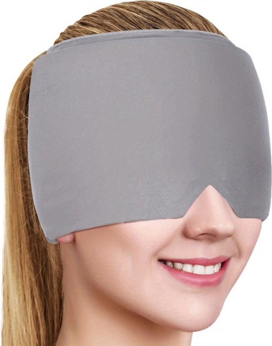 Goedkoopste Bovista Migraine Muts - Migraine Masker - Hoofdpijn - Cap - Headache Relief Cap - Gel - Grijs