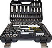 Trimann - Dopsleutelset 108-delig - 1/4" & 1/2" - Chrome Vanadium Staal - Zeer Compleet - Doppenset - Gevulde gereedschapskoffer - 5 jaar garantie!