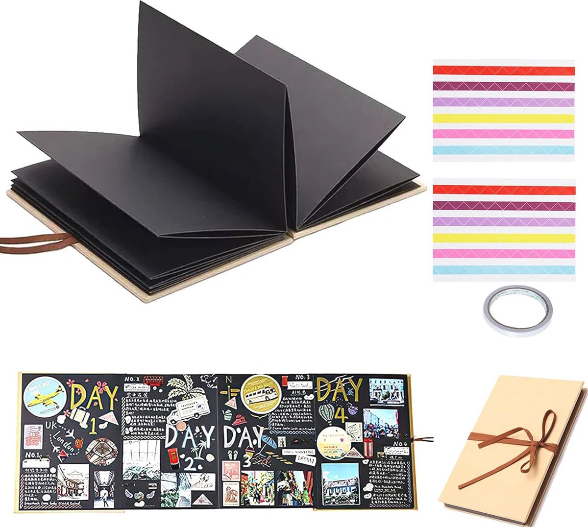 Goedkoopste Fotoalbum voor creatievelingen, 13 cm, DIY scrapbook, perfect voor afstudeer-, verjaardag- en huwelijkscadeau, 34 pagina's