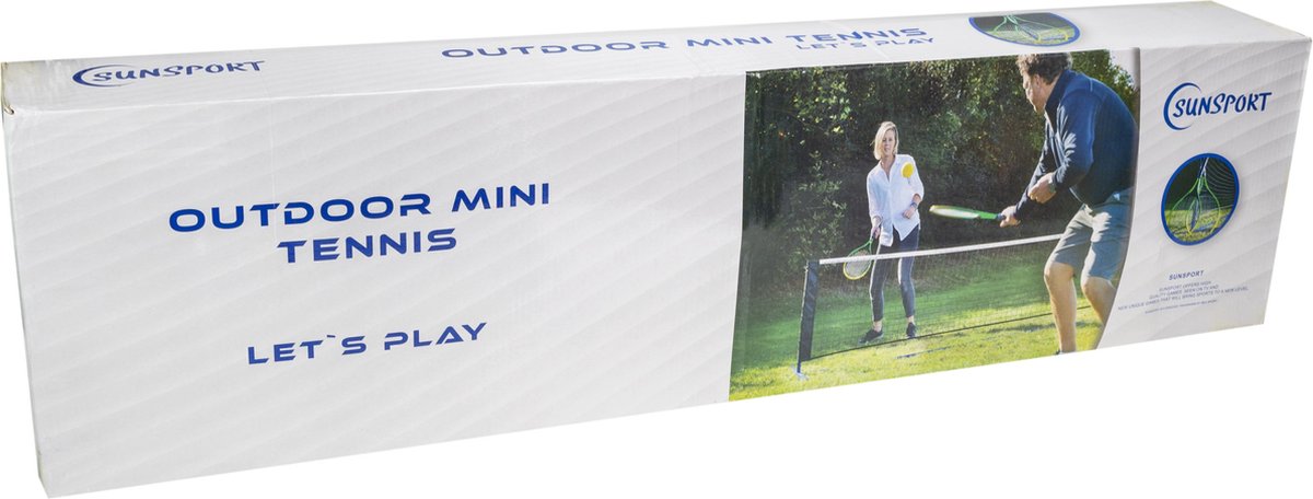 Bex Sunsport Outdoor Mini Tennis Set – Tuin Tennis Met Net 365 cm – Complete Tennis Set Met Rackets En Bal – Inclusief Draagtassen – Vanaf 6 Jaar