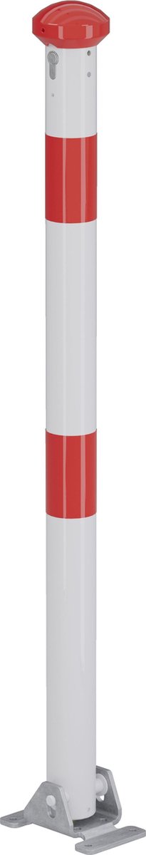 Alberts 690588 afzetpaal Grünenthal | naar keuze in verschillende uitvoeringen | om op te schroeven, neerklapbaar | wit | paal-Ø 60 mm | hoogte boven de grond 100 cm