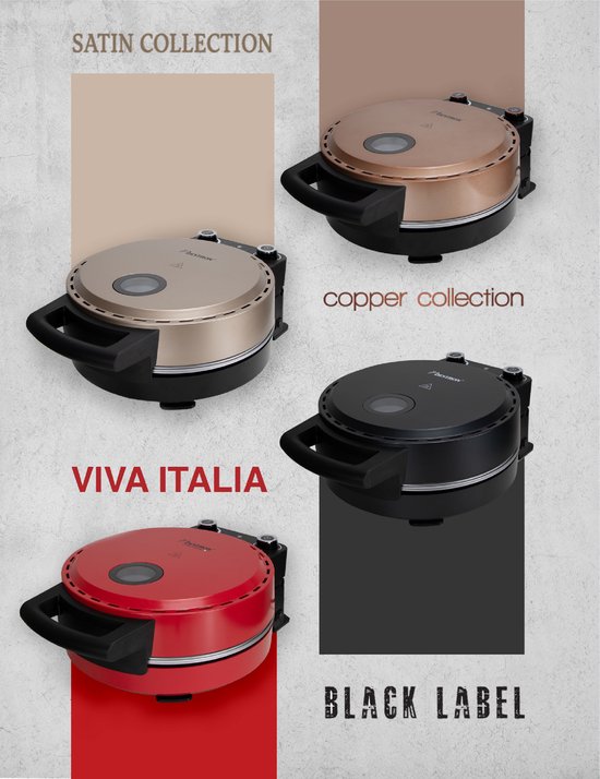Bestron Turbo Pizzaoven - 320°C - Knapperige pizza’s in 5–10 min - Inclusief pizzasteen & 2 houten spatels - Koperkleur - 5 jaar garantie — afbeelding 2