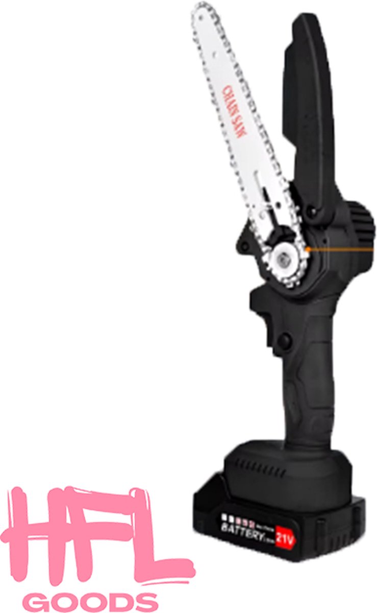 HFL Goods Mini Kettingzaag - 15,24 CM - 21 V - 550W - Zwart