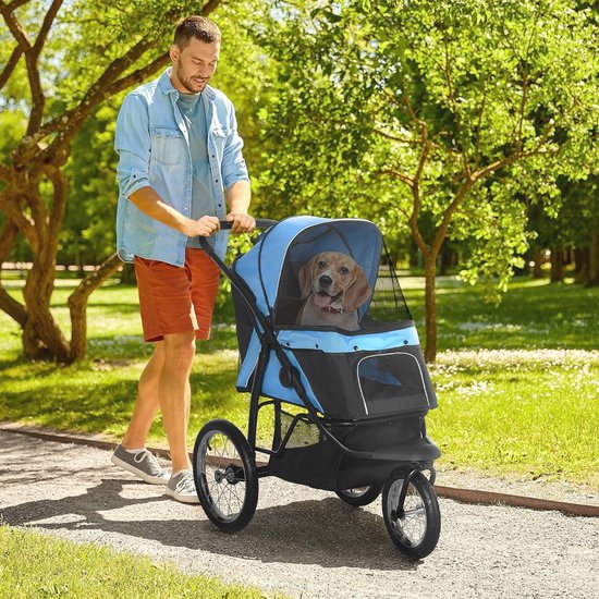 2-in-1 XXL fietsaanhanger voor honden, opvouwbare hondenaanhanger met