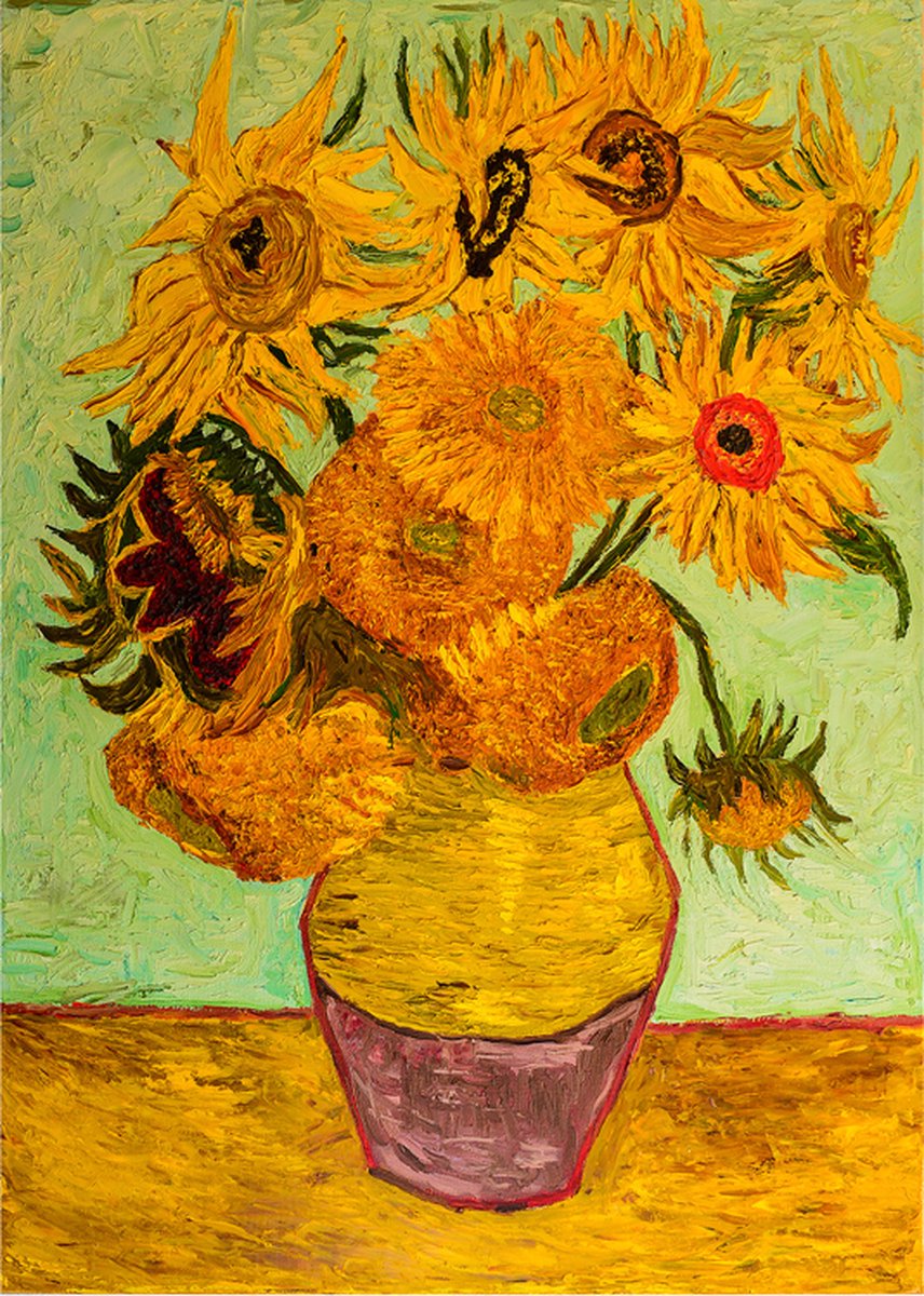 Diamond Painting Set - Zonnebloemen Vincent van Gogh - incl. Pen & Wax - 30 x 40 cm