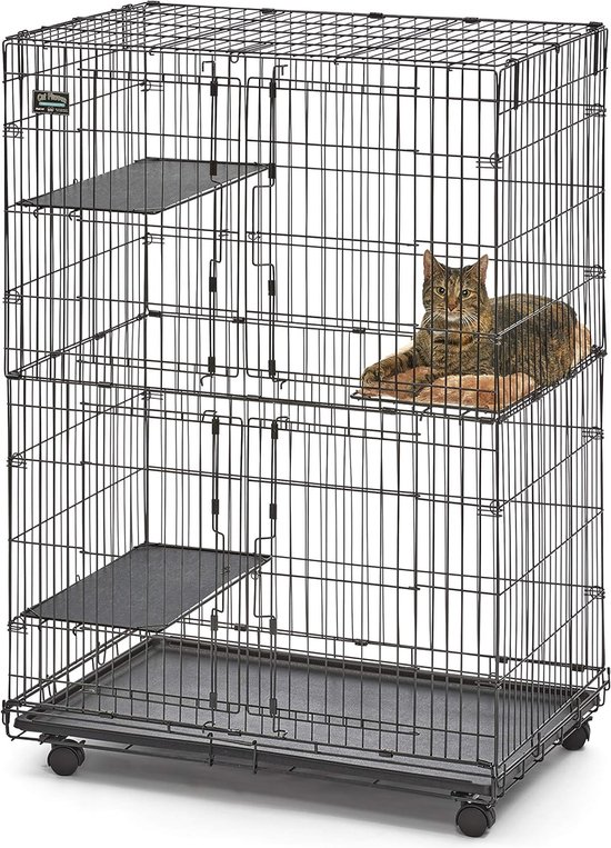 Maisonnette pour chat Goodivery ® avec Design spacieuse et Sécurité