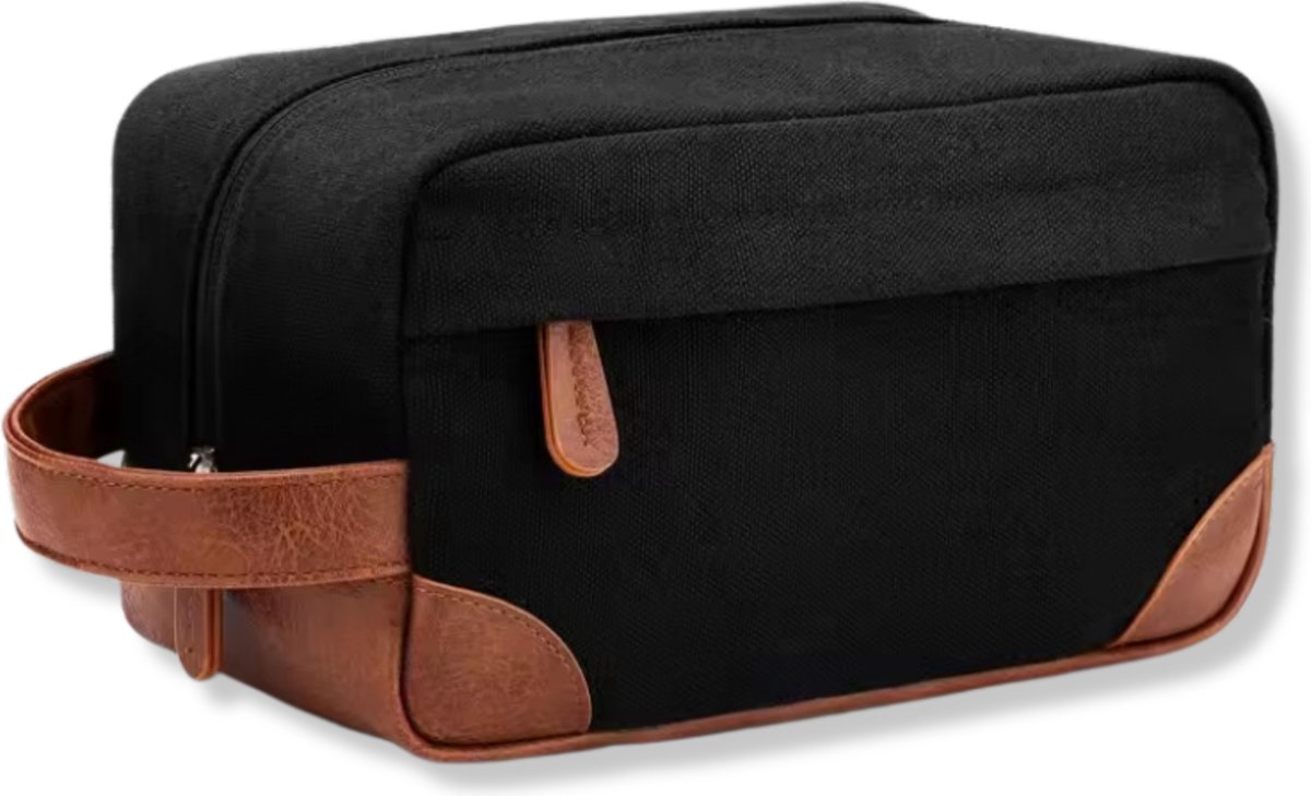 VeryGoods™ Premium Toilettas Heren - Toiletzak met Haak 4.5L - Waterafstotend & Georganiseerd - Reis Toilettassen Mannen & Dames - Cadeau Jongen - Zwart op Prijzenvolger.com
