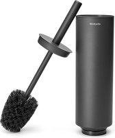 Brabantia MindSet Brosse WC avec Support - Autoportante et Suspendue - Mineral Infinite Grey
