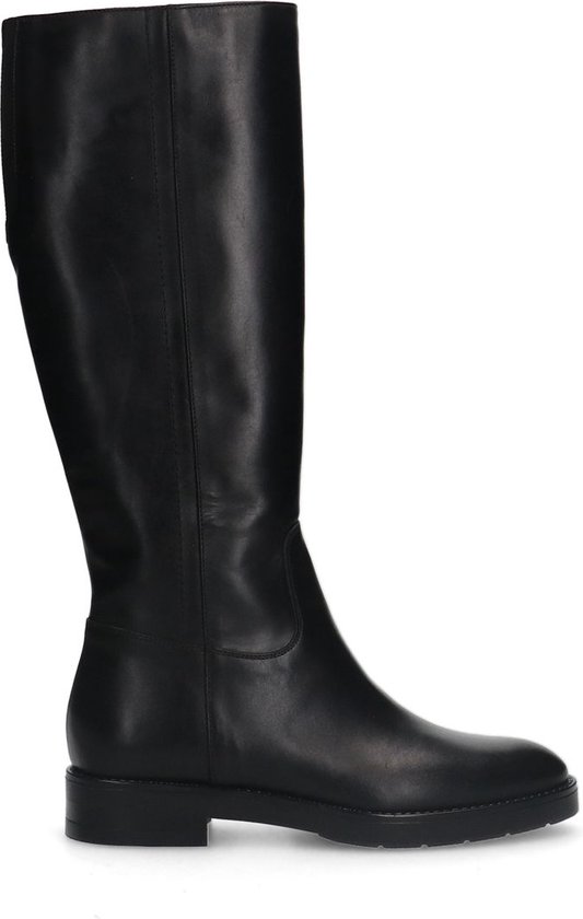 Manfield - Femme - Bottines hautes en cuir noir - Taille 41