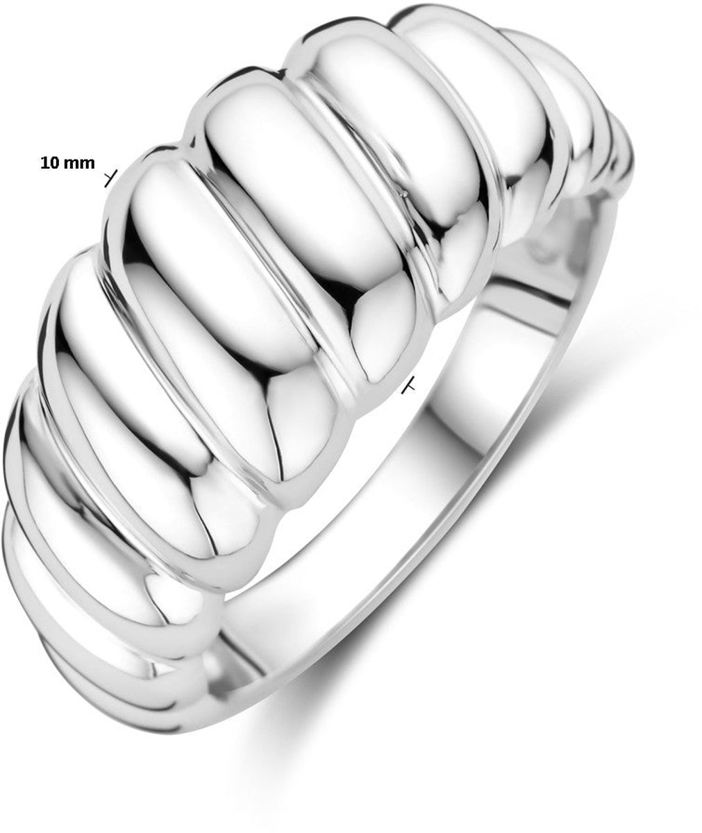 Gerhodineerd Zilver Ring Gedraaid 1339338
