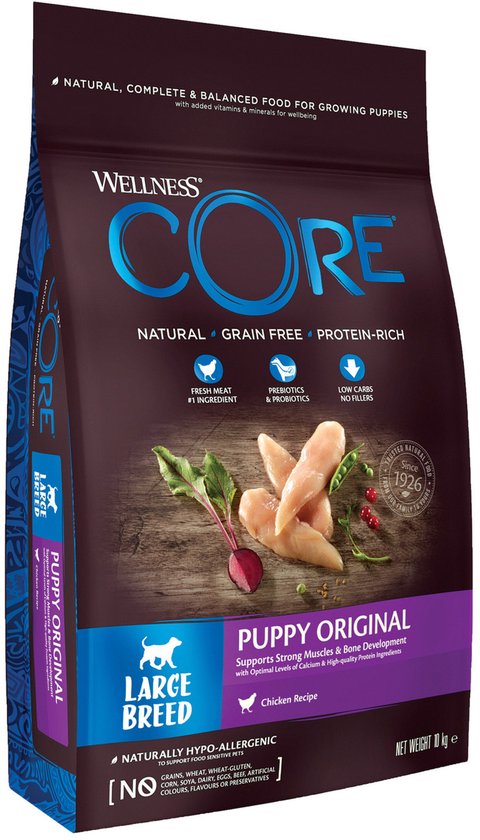 Wellness Core Grain Free Large Breed Puppy Kip - Hondenvoer - 10 kg