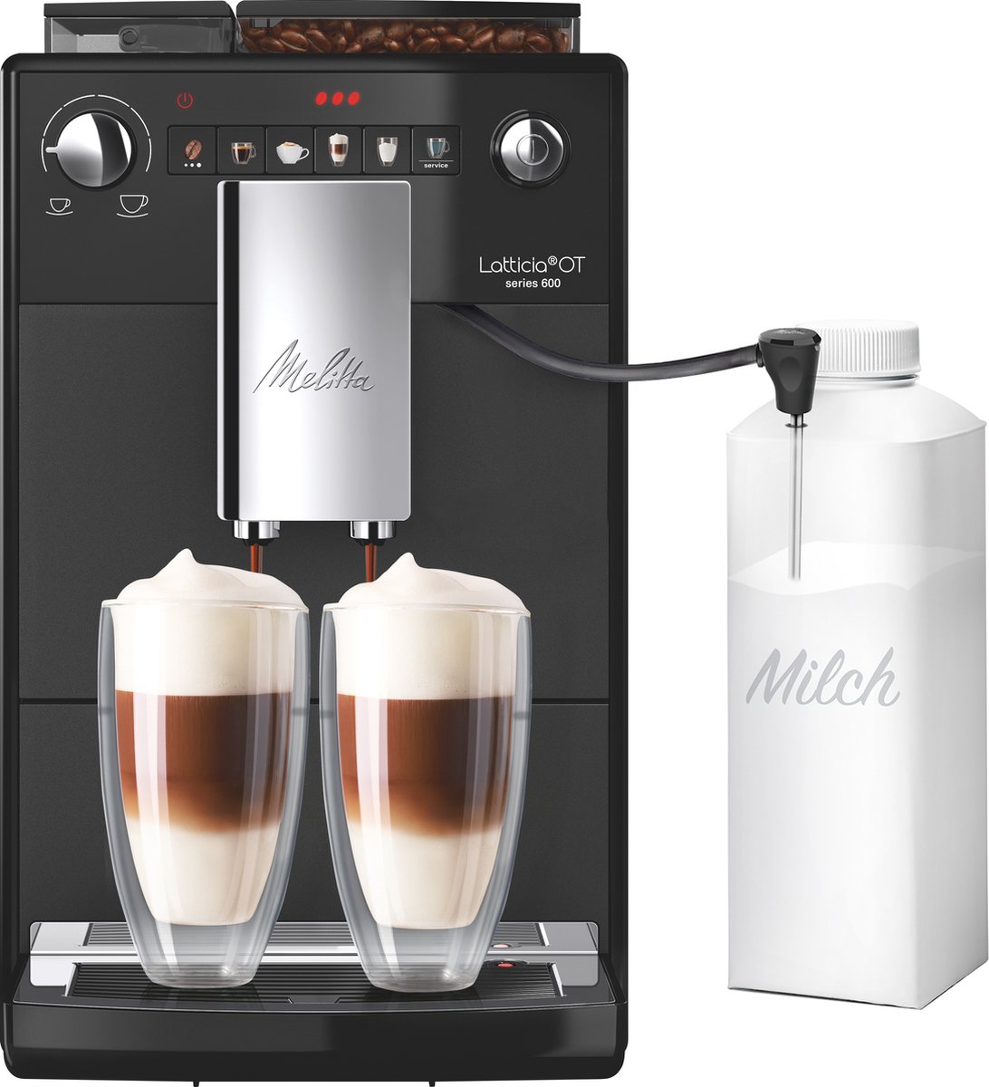 Bol.com Melitta Latticia OT volautomatische Espressomachine F300-103 frosted zwart aanbieding