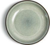 Vidi Sapore Assiettes à pâtes 6 pièces - Assiettes creuses Ø22 cm - Service de table 6 personnes - Service d'assiettes 6 personnes - Vert sauge
