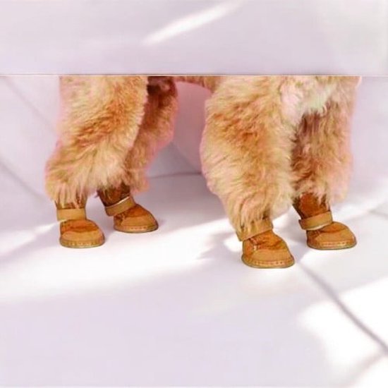 Chaussure pour chien en velours d'agneau