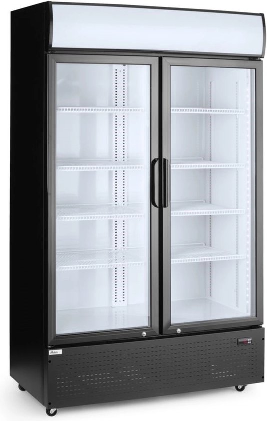 Arktic Koelkast - 618L - Zwart - +2°C/+10°C - Geforceerd - Klapdeuren - Wielen - 1120x595x1965mm - Horeca Koelkast