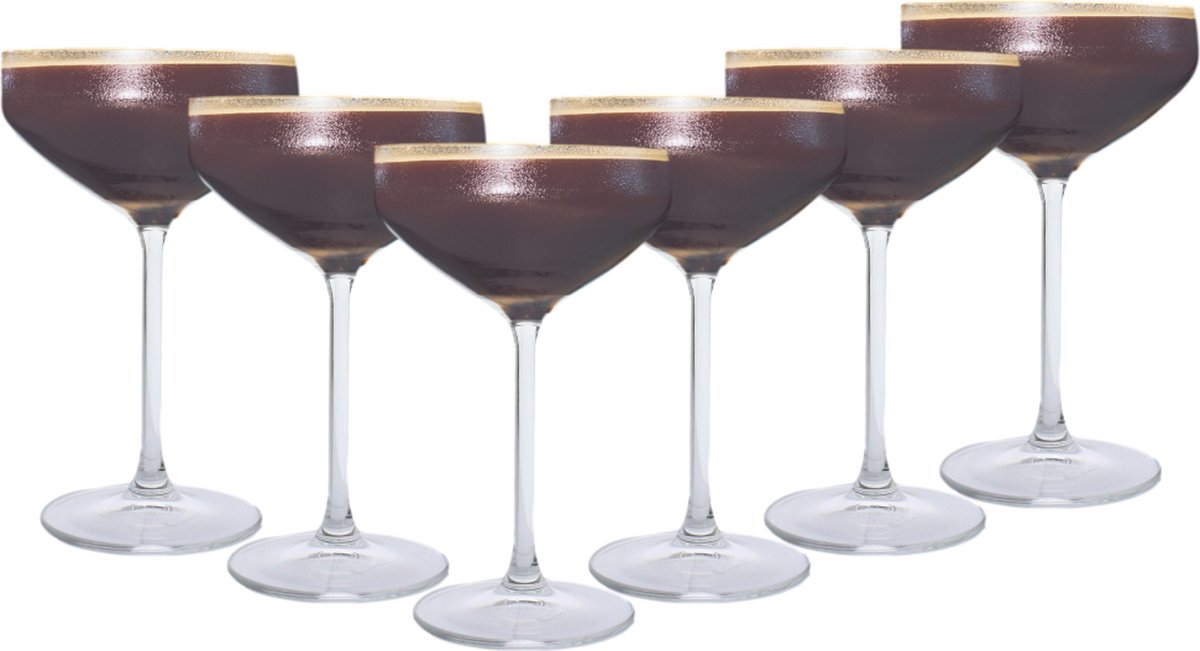 OTIX Champagnecoupe Glazen - Coupe Glazen - 6 Stuks - Glas - Champagneglazen - Espresso Martini Glazen - Cocktailglazen - TINI
